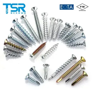 Vis auto-perceuses Torx en acier pour bois, panneaux de particules, plâtre et cloisons sèches, noires, pour toiture bimétallique - Product Image 2