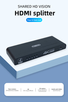 Répartiteur HDMI FJGEAR FJ-4K104 1x4, 1 entrée 4 sorties pour 4K 30Hz, version HDMI 1.4 avec miroir Plug and Play, contenu UHD 4K