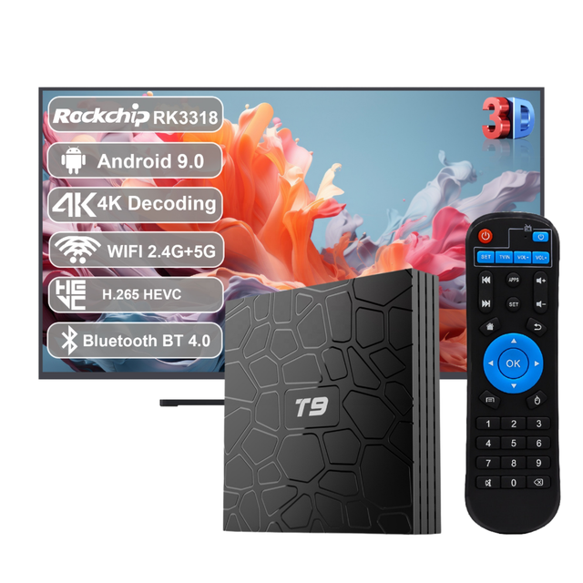 NewXlintek Rockchip RK3318 TV Box 4K Full HD T9 2GB 16GB Wholesale Android Smart TV Set-Top Box