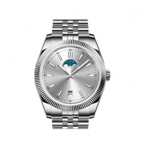 Reloj de Pulsera de Acero Inoxidable de Lujo de Alta Calidad, Relojes Mecánicos Automáticos con Fecha para Hombre, Reloj de Pulsera Luminoso a la Moda, Resistente al Agua - Product Image 5