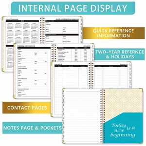 Agenda Personalizada con Impresión Personalizada, Encuadernada en Espiral A5, Sin Fecha, Diaria, Semanal y Mensual, Juego Combinado de Planificador 2026 - Product Image 2