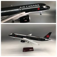 Offre Spéciale : Maquette d'avion Airbus A320 Air Canada de 47 cm avec lumières LED, train d'atterrissage, ornement statique, cadeau