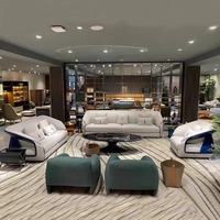 Modernes weißes italienisches Chesterfield Couch Set Luxus-Kunstleder sofa für Wohnzimmer Neues Design für Villa
