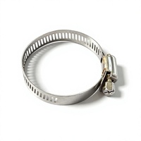 Collier de serrage à vis sans fin de style britannique en acier inoxydable robuste pour tuyaux, réglable de 38 à 57 mm, vente en gros