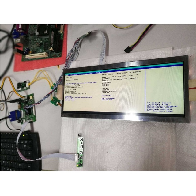 CAR Display AUO 12.3 inch LED backlight Panel C123HAN01.0 12.3A 1920x720 700cd/m2 1000:1 with lvds cable&mini itx systems