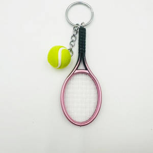 Llavero Creativo de Plástico con Forma de Raqueta de Tenis y Diseño de Pelota de Tenis, Recuerdos y Regalos Promocionales - Venta Directa de Fábrica - Product Image 4