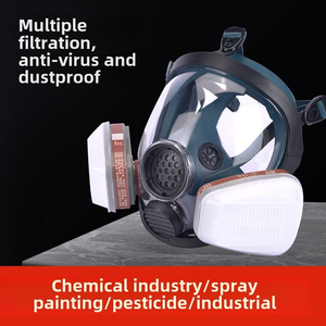 Masque anti-toxique intégral, masque à gaz anti-poussière et anti-chimiques, ensemble de soudage, filtre à poussière industriel, respirateur, lunettes de sécurité - Product Image 3