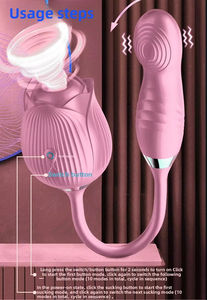 LOVE.Rose Jouet sexuel vibrant en forme de langue pour stimulation orale, du point G, du clitoris et des mamelons, pour femme, vibrateur à poussée portable - Product Image 3