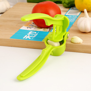 Garlic Press Plastic Kitchen Gadget Multi Function Green And Magenta Color Hand Wash Only - Product Image 2