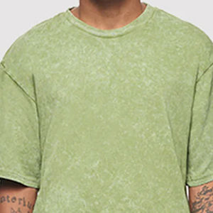 High Street Men's Vintage Acid Washed T Shirt Custom Logo Print Oversized Hip Hop Style Acid Wash T Shirt para hombres - Product Image 5