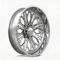 SL 20X12 22X14 30X16 28X16 26X16 Velg Truk Tempa Custom Deep Lip Polished dengan 8X165.1 8X170 8X180 untuk GMC Sierra 2500HD