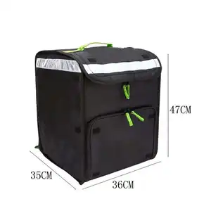 Cooler Backpack Evercredit Black Thermal Insulated Warmer Cooler Bag Backpacks Food Delivery Pizza Delivery Soft Shoulder Bags Polyester