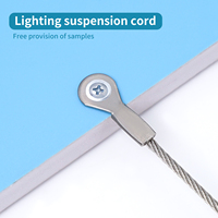 Support de suspension réglable en acier inoxydable pour câble métallique d'avion, fixation au plafond pour luminaires suspendus bidirectionnels sécurisés