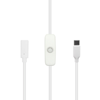 Cable de Extensión de Alimentación Tipo-C Macho a Hembra Goochain con Interruptor de Encendido/Apagado, Construcción en Aleación de Cobre y Cobre