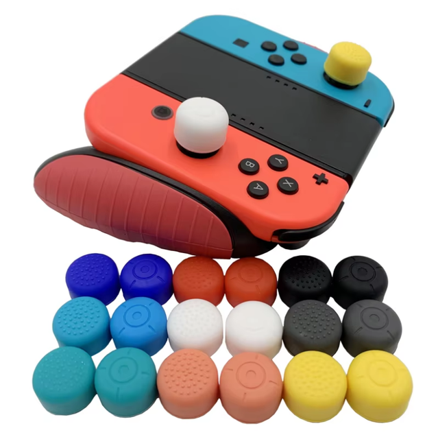 Multi-Color Enhanced Grip & Anti-Slip High Quality Controller Thumb Grips Thumbstick Caps Cover for Nintendo Switch Controller