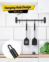 Spatule de tournage en silicone solide durable Ustensile de cuisine résistant à la chaleur Polyvalent Flexible antiadhésif fendu