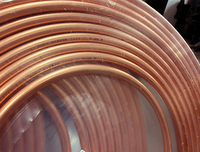 Tube en cuivre déoxydé au phosphore ASTM B280 C12200 en forme de pancake, diamètre extérieur 1/4 pouce, épaisseur 0,032 pouce