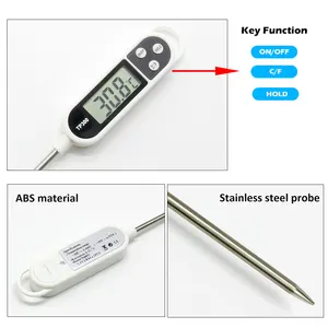 Nhiệt kế thực phẩm kỹ thuật số với màn hình <span class=keywords><strong>LCD</strong></span>, đầu dò thịt không thấm nước, để nấu trà sữa BBQ TP300 - Product Image 3