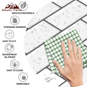 <span class=keywords><strong>Adesivi</strong></span> <span class=keywords><strong>per</strong></span> Piastrelle <span class=keywords><strong>3D</strong></span> in Gel PU Wayon, Design Moderno Stile Subway, Base in PET con Forte Adesivo, Rivestimento Murale Decorativo - Product Image 5