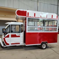 Tricycle alimentaire commercial, remorque de vente mobile, kiosque alimentaire électrique pour barbecue de rue