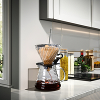 Ensemble de tasses à café et à filtre en verre imprimé avec logo personnalisé, tasses à thé et soucoupes en forme de nuage à partager