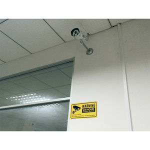 Autocollants d'avertissement : Zone de surveillance Internet 24h/24, autocollants rectangulaires en papier auto-adhésifs avec pelliculage brillant pour voiture - Product Image 2