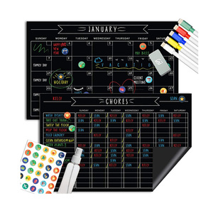 Grafico di esercizio della ricompensa della lavagna magnetica del grafico di promozione della responsabilità del frigorifero di cancellazione a secco nero - Product Image 1