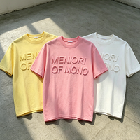 T-shirt personnalisé de créateur en coton épais pour homme, manches courtes, imprimé 3D, streetwear, haute qualité, coupe ample de luxe
