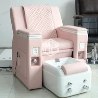 2023 rose vif ongles pédicure chaise canapé avec main Spa bol Massage pied Spa chaises pour beauté ongles Massage boutique