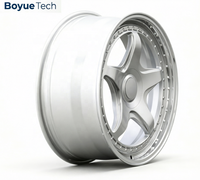Nouvelles jantes en alliage forgé monobloc Boyue 16-24 pouces, 5 branches étoilées, aspect bicolore, polies, 5x108 5x112 5x114.3 5x115 5x120