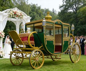 Nouveautés en promotion : Chariot de chevaux royal personnalisable avec équipement électrique, chariot de chevaux luxueux à vendre - Product Image 1