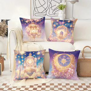 Linternas encantadas y motivos celestiales adornan estas almohadas decorativas de ensueño, perfectas para crear un ambiente festivo y acogedor. - Product Image 2