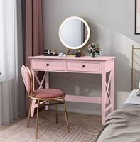 Table d'écriture bureau d'ordinateur avec tiroirs mignon Table moderne pour chambres à coucher rose vanité Table bureau avec tiroirs