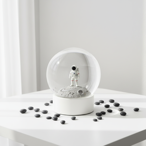 Globo de Nieve de Resina con Astronauta en la Superficie Lunar, Decoración Creativa de Escritorio con Temática Espacial y Regalo Coleccionable para Entusiastas del Espacio - Product Image 4