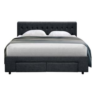 Комплект постельного белья в Корейском стиле, современная мебель для спальни для мужчин, двуспальная кровать, каркас, кровать размера «queen-size», для хранения кровати с колесом - Product Image 4