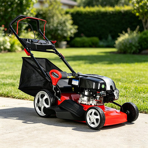Tondeuse à gazon autotractée à essence, moteur 4 temps, usage agricole, avec poignée pliable, bac de ramassage, largeur de coupe 340 mm - Product Image 4