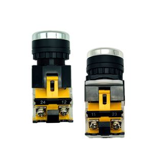 Interrupteurs à bouton-poussoir plats en plastique LA38-11BN fournis par le fabricant, longueur 22 mm, niveau IP65, 10 A max. Courant 250V Max. 1NO1NC - Product Image 1