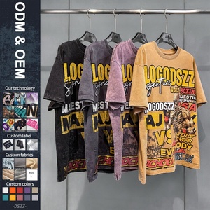 T-Shirt Oversize da <span class=keywords><strong>Uomo</strong></span> Personalizzate in Cotone 100% 300 Grammi con Lavaggio Acido, Stile Streetwear con Stampa Integrale dal Produttore - Product Image 2
