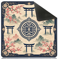 Tapis de protection de table silencieux antidérapant à motif léopard américain avec sac de transport pour tables de Mahjong, Poker, Dominos et jeux de société en famille