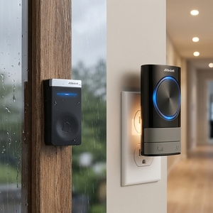 <span class=keywords><strong>Timbre</strong></span> Inalámbrico para Apartamento con Autoalimentación, 150m de Largo Alcance, Resistente al Agua, Sin Batería, con Botón <span class=keywords><strong>Pulsador</strong></span> - Product Image 2