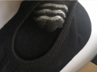 Chaussettes unisexes jacquard brodées en vrac avec logo imprimé Chaussettes unies blanches invisibles pour hommes
