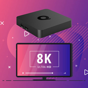 กล่องรับสัญญาณทีวีอัจฉริยะรุ่นใหม่ Q1 H6 8K สตรีมมิ่งทีวี STB ระบบแอนดรอยด์ พรีเมียม รองรับ OTT สำหรับยุโรป เยอรมนี ฝรั่งเศส สวีเดน จัดส่งฟรี - Product Image 1