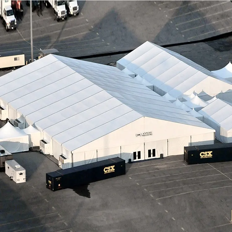 Barraca de armazenamento de alumínio resistente 20x30 para barracas de estrutura industrial ao ar livre, barraca de alumínio resistente de tamanho grande