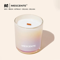 MESCENTE Décoration d'intérieur, récipient à bougie en verre de luxe et coupelle à bougie, pot à bougie personnalisé en gros pour la fabrication de bougies