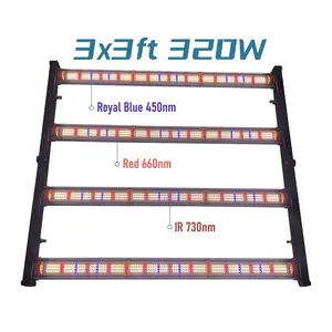 Drop ship in stock full spectrum royal blue 450nm grow 3x3 samsung 300w 320w led grow light
