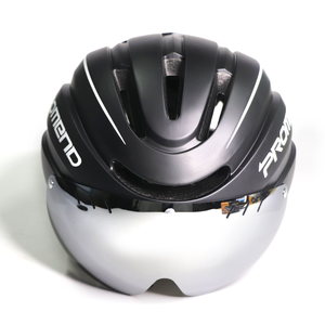 PROMEND lumière LED rechargeable casque de vélo moulé intégralement casque de cyclisme en plastique pour vélo de route de montagne sport sûr pour - Product Image 1