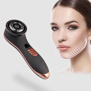 Masajeador de vibración facial antiarrugas, limpieza profunda de la piel, fototerapia LED, aparato de estiramiento facial RF EMS, superventas 2022