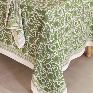 New Custom Tablecloth Printing Woven Cotton <b>Table</b> Cloth - OEM Christmas, Event, and Hospitality Use, Hand Block Print Design - Product Image 5