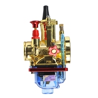 Cache inférieur CNC Or et Bleu 50-250CC PWK 28 30 32 34mm pour Carburateur de Moto de Course ATV UTV Honda Mikuni Yamaha Keihin