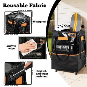 Portable Personal Shopping <b>Cart</b> <b>Foldable</b> Moving Heavy Duty Stair Climbing Hand Truck Dolly 330Lbs Folding Shopping <b>Cart</b> - Product Image 6